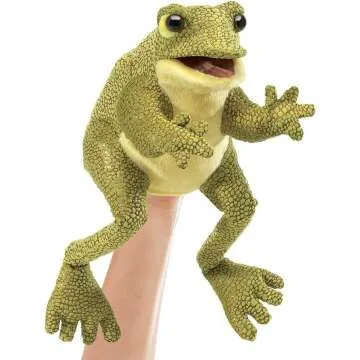 Folkmanis Funny Frog Hand Puppet for Kids & Adults