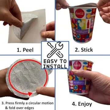 Kaizen Kreations Universal Cup Lid. Vacation Essentials Cruise Must Haves and Disney World Essentials and DisneyLand Essentials. Cruise Necessities for Parents and Adults with Kids (50 Pack)