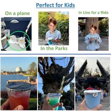 Kaizen Kreations Universal Cup Lid. Vacation Essentials Cruise Must Haves and Disney World Essentials and DisneyLand Essentials. Cruise Necessities for Parents and Adults with Kids (50 Pack)