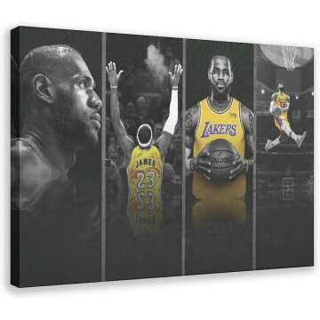 James Basketball Poster - ChicReed Canvas Print 12x18