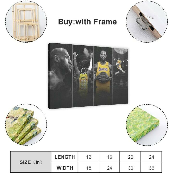 James Basketball Poster - ChicReed Canvas Print 12x18