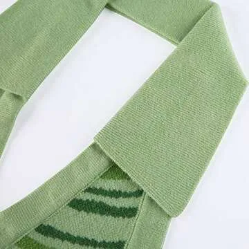 Aopwsrlyi Women Fashion Halter Vest Sexy Girls Y2K Striped Knitted Vest Slim Fit Streetwear Top (Green,M)