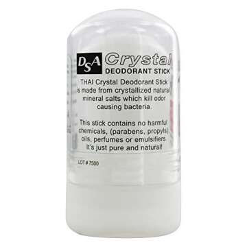 Thai Deodorant Stone Pure and Natural Crystal Mini Stick - 2 oz