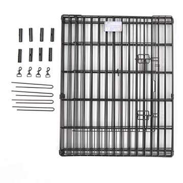 MidWest Homes for Pets Dog Exercise Pen & Playpen, 24"W x 24"H, With Door, Black