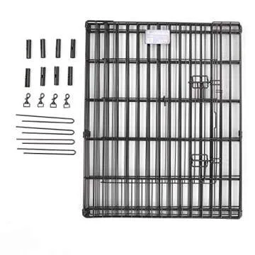 MidWest Homes for Pets Dog Exercise Pen & Playpen, 24"W x 24"H, With Door, Black