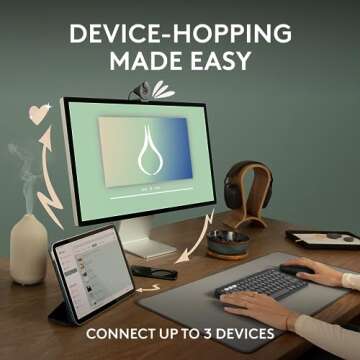 Logitech Pebble Mouse 2 M350s Slim Bluetooth Wireless Mouse, Portable, Lightweight, Customizable Button, Quiet Clicks, Easy-Switch for Windows, macOS, iPadOS, Android, Chrome OS - Tonal Rose