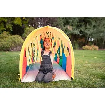 Pacific Play Tents 95200 Kids Super Sensory 9-Foot D Style Institutional Crawl Play Tunnel, 9' x 30" x 30", Multicolored