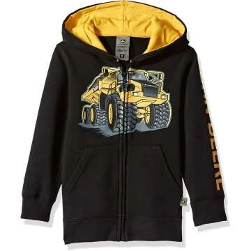 John Deere Boys Fleece Zip Front Hoodie