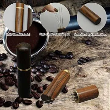 Premium Espresso Distribution Tool with Wood Handle