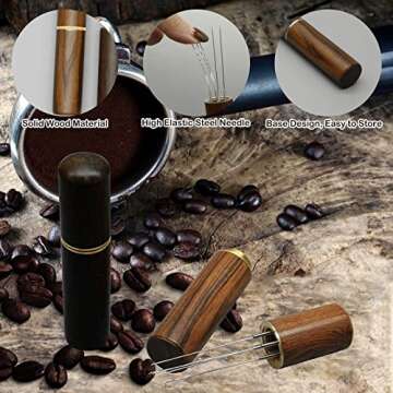 Premium Espresso Distribution Tool with Wood Handle
