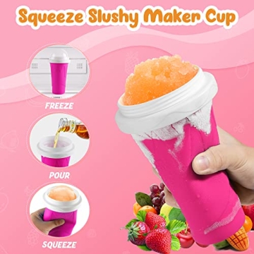 RELPOM Slushie Maker Cup - Quick Frozen Smoothies for All Ages