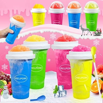 RELPOM Slushie Maker Cup - Quick Frozen Smoothies for All Ages