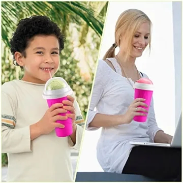 RELPOM Slushie Maker Cup - Quick Frozen Smoothies for All Ages