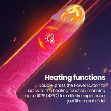Thrusting Dildo Vibrator Sex Toys for Women Couples - 9.25" Heated Realistic G-Spot Vibrator with 3 Thrusting Speeds & 10 Vibrating Modes,Lifelike Pink Silicone Dildo Adult Toy for Women