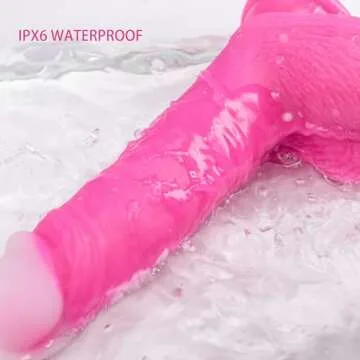 Thrusting Dildo Vibrator Sex Toys for Women Couples - 9.25" Heated Realistic G-Spot Vibrator with 3 Thrusting Speeds & 10 Vibrating Modes,Lifelike Pink Silicone Dildo Adult Toy for Women