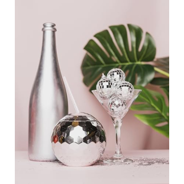 Andaz Press Disco Ball Cups 19oz Tumbler with Straw 4-Pack