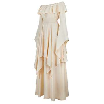 Elegant Parlsdy Plus Size Pirate Peasant Renaissance Costume Dress for Women