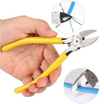 Solsop Network/Phone Cable Tester RJ45 Crimp Tool Pass Through Modular CAT6 Crimping Tool Kit, 50PCS CAT6 Pass Through Connectors, 50PCS RJ45 Boots, Mini Wire Stripper, Wire Cutter plier