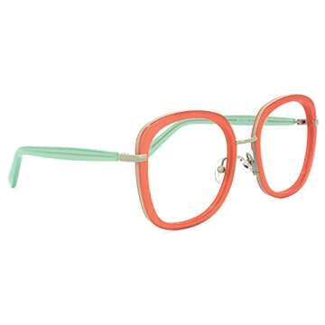 VOOGLAM Oversize Square Blue Light Blocking Glasses for Women Anti UV Eyestrain Eyewear Orange Caroline GWX709297-05