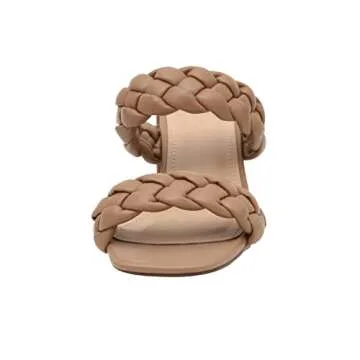 CUSHIONAIRE Onyx Braided Heel Sandal for Comfort and Style