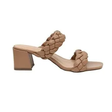 CUSHIONAIRE Onyx Braided Heel Sandal for Comfort and Style