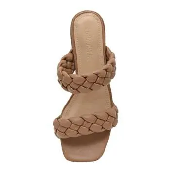 CUSHIONAIRE Onyx Braided Heel Sandal for Comfort and Style