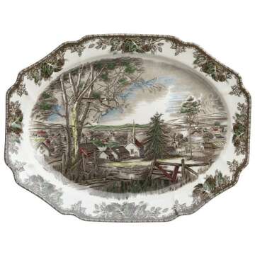 Johnson Brothers Friendly Village Turkey Platter, 20", Multi