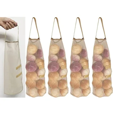 Premium 5 Pack Hanging Mesh Produce Bags for Storage