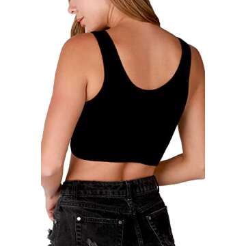 NIKIBIKI Women Seamless Reversible Twist Bra Top, One Size (Black)