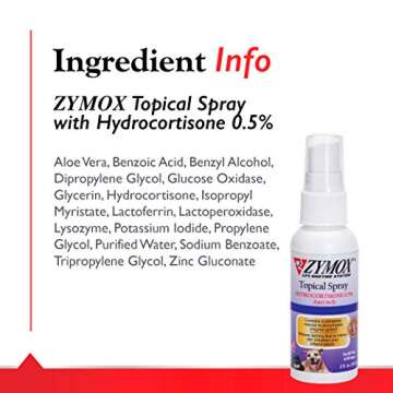 Zymox (OTC) Spray w/Hydrocortisone 0.5% , 2 Fl. Oz (Pack of 1)