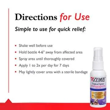 Zymox (OTC) Spray w/Hydrocortisone 0.5% , 2 Fl. Oz (Pack of 1)