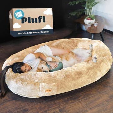 Plufl Human Dog Bed for Adults and Kids - Comfy & Washable