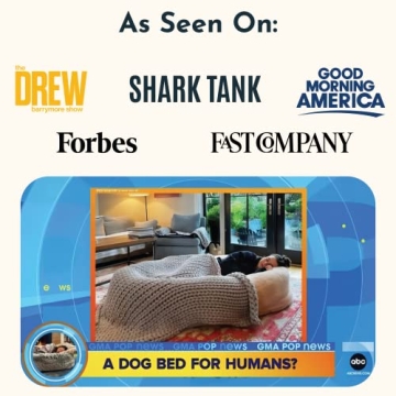 Plufl Human Dog Bed for Adults and Kids - Comfy & Washable