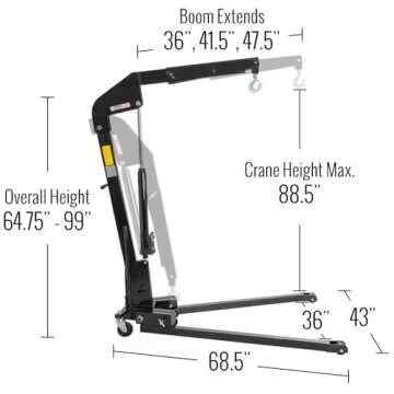 Black Widow 1-Ton Folding Shop Crane