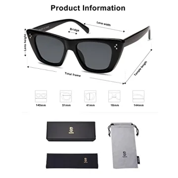 SOJOS Retro Cat Eye Sunglasses UV400 Protection Fashion