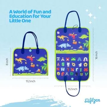 FITZEN Montessori Busy Board for Toddlers 1-3 Year Old - Baby Busy Board Book for 1 Year Old, Montessori Sensory Book Toy for Learning Fine Motor Skills, Travel Toys for Road Trip Plane Car Boys Girls