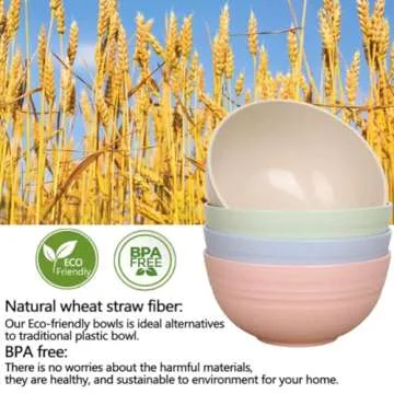 Eco-Friendly Unbreakable Wheat Straw Cereal Bowls