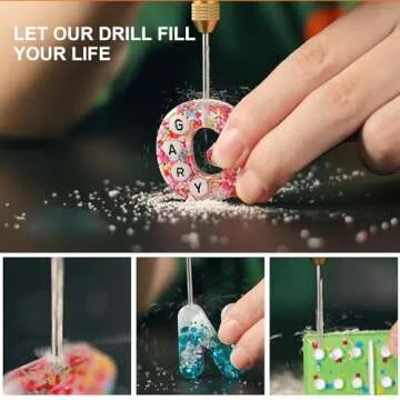 LET'S RESIN Cordless Resin Drill,3-speed Adjustment &Rechargeable Jewelry Drill with Deburring Tool&19Pcs Accessories,Multi-Purpose Hand Drill Resin Tool for Resin Molds, Keychain Molds