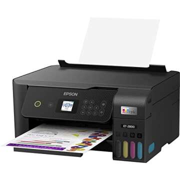 Epson EcoTank ET-2800 Wireless Color All-in-One Inkjet Printer, Print & Copy & Scan, 1200x2400 dpi, ...