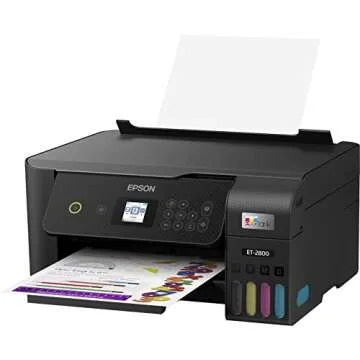 Epson EcoTank ET-2800 Wireless Color All-in-One Inkjet Printer, Print & Copy & Scan, 1200x2400 dpi, ...