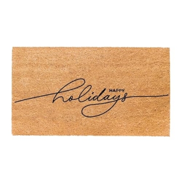 THEODORE MAGNUS Christmas Door Mat – Coir Doormat for Outdoor Entrance, Durable Welcome Mat with N...