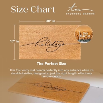 Elegant THEODORE MAGNUS Christmas Door Mat for Home