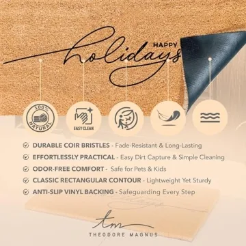 Elegant THEODORE MAGNUS Christmas Door Mat for Home