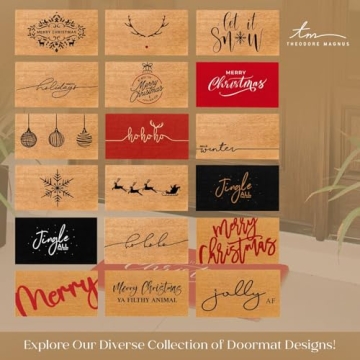 Elegant THEODORE MAGNUS Christmas Door Mat for Home