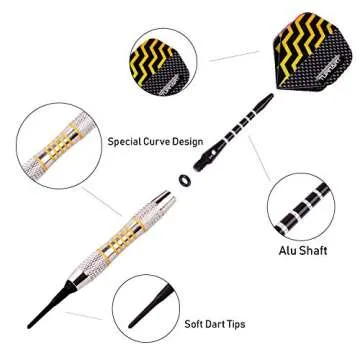 Turnart Professional Soft Tip Darts - Complete Set