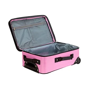 Rockland Fashion Softside Upright Luggage Set, Expandable, Pink, 2-Piece (14/19)