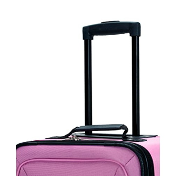 Rockland Fashion Softside Upright Luggage Set, Expandable, Pink, 2-Piece (14/19)