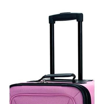 Rockland Fashion Softside Upright Luggage Set, Expandable, Pink, 2-Piece (14/19)