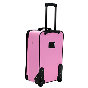 Rockland Fashion Softside Upright Luggage Set, Expandable, Pink, 2-Piece (14/19)