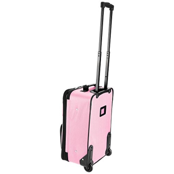 Rockland Fashion Softside Upright Luggage Set, Expandable, Pink, 2-Piece (14/19)